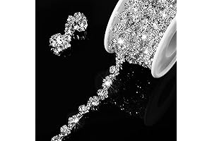 Kigeli Rhinestone Applique Strips for Dresses and Crafts