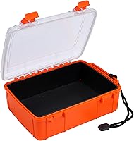 Wxvhji Waterproof Floating Dry Box for Kayaking & Boating - Watertight Tackle Box with Foam Padding, Strap & Rope