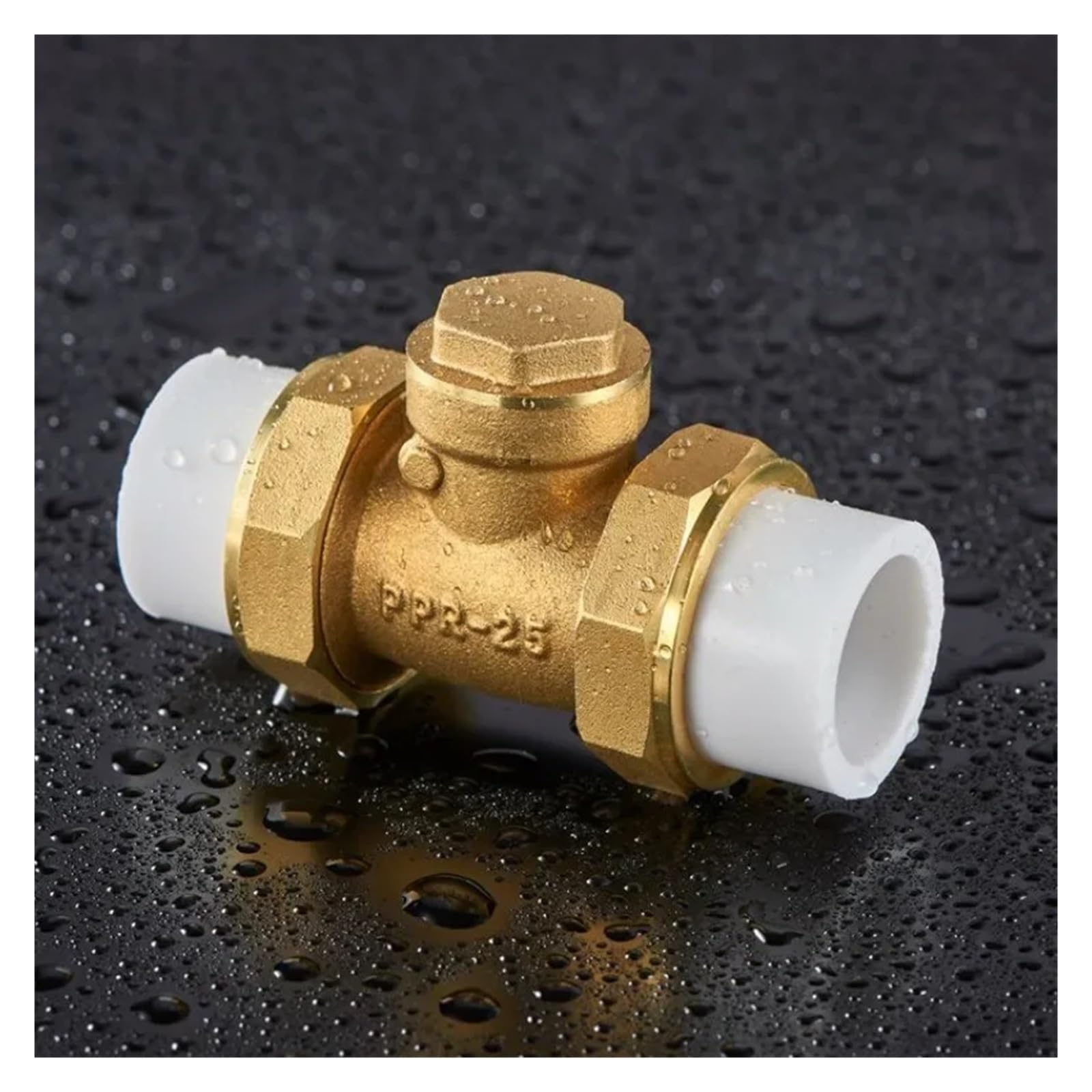 Válvula de retención oscilante de latón con rosca hembra BSP, juntas móviles dobles, antirretorno unidireccional for agua leisurely(40mm)