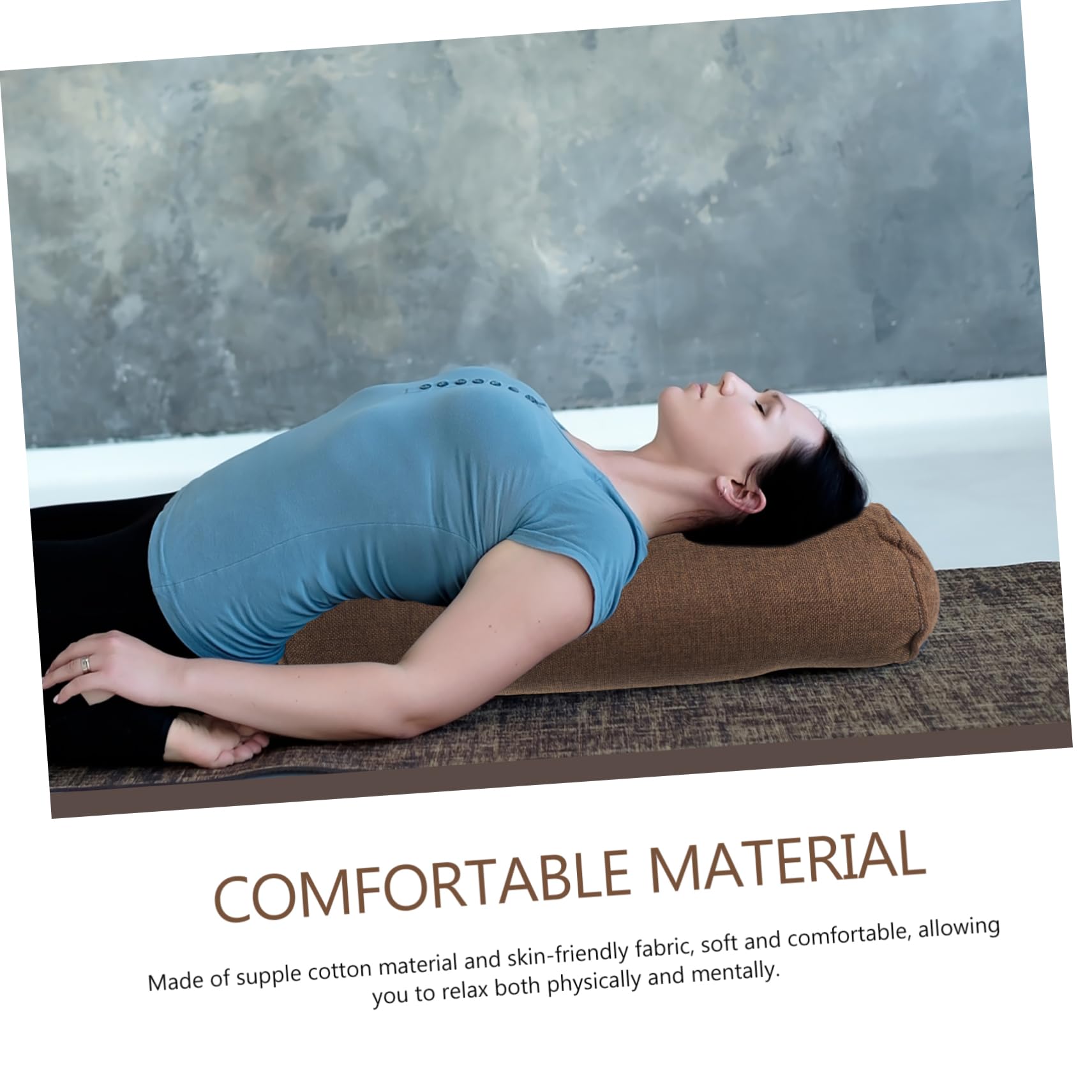 TOYANDONA Bolster Yoga Épeautre Cylindrique en Coton et Lin Soutien Confortable pour Yoga à Domicile, Coussin D'entraînement Polyvalent pour Femmes TOYANDONA Bolster Yoga Épeautre Cylindrique en Coton et Lin Soutien Confortable pour Yoga à Domicile, Coussin D'entraînement Polyvalent pour Femmes