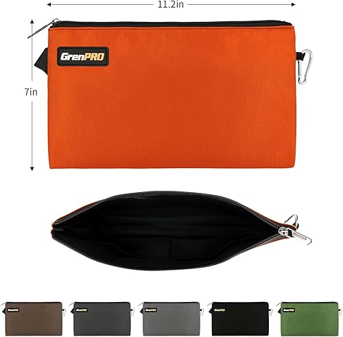 Miniatura 2 de Bolsa de herramientas con cremallera, bolsa de herramientas pequeña de 12 pulgadas, bolsa de almacenamiento multiusos, bolsa de herramientas de