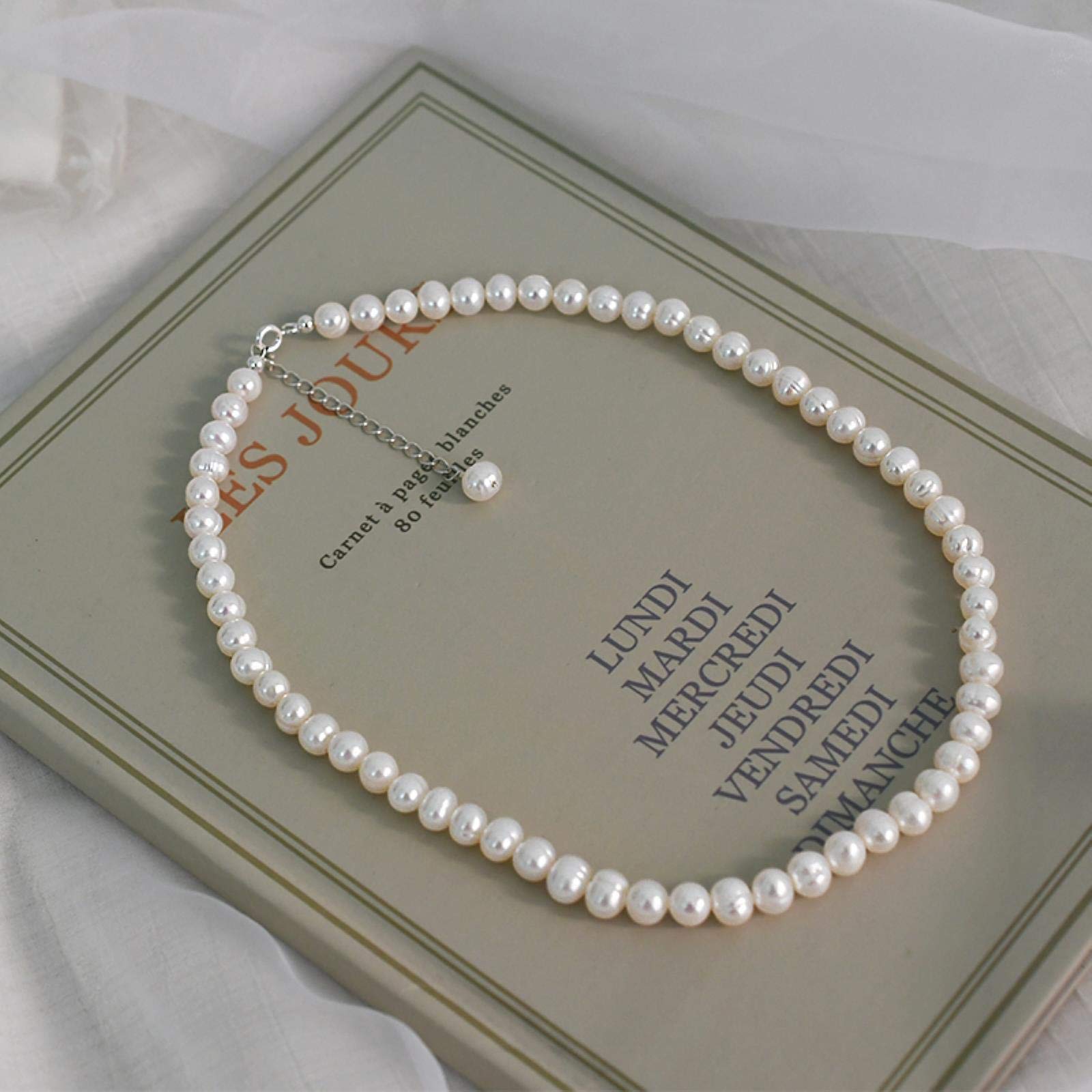 Collana Di Perle Vintage Lunga 180 Cm: Perle Ovali 8mm In Argento Sterling 925, Elegante E Versatile Per Donne