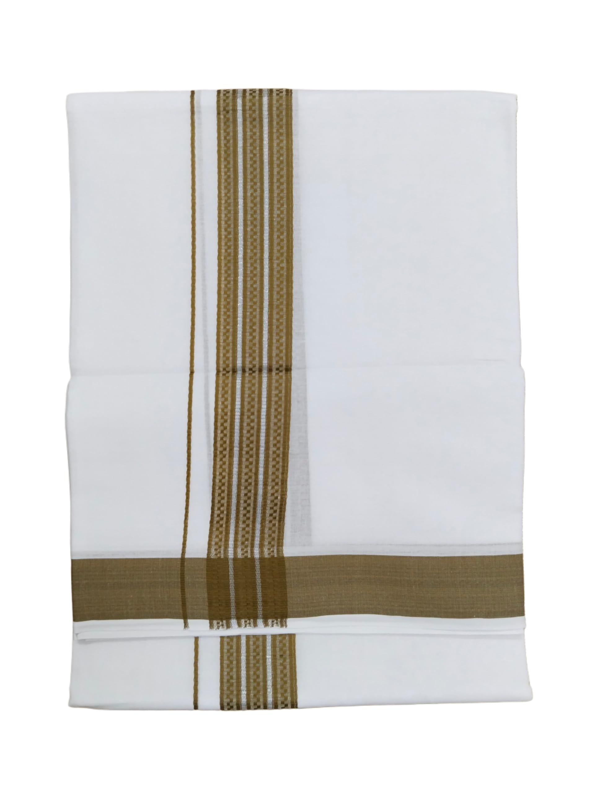sri raajam textiles Mens 100% Pure Cotton Premium White Kerala Dhoti, Zari Border 4.00 Metres Size Double Layer Mundu/Veshti-picture-28