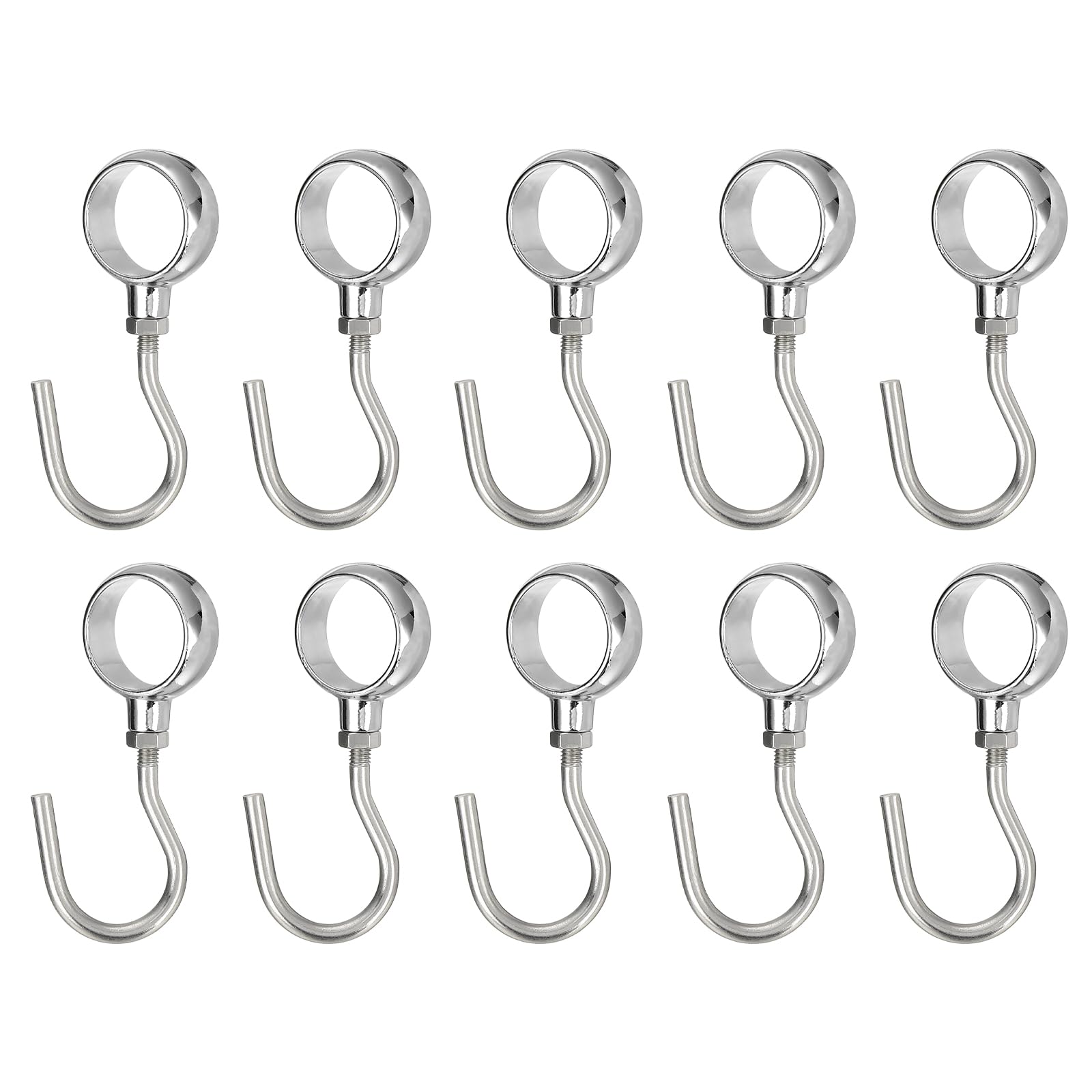 Crochets en acier inoxydable argenté de 22 mm au design durable pour aménagement chic