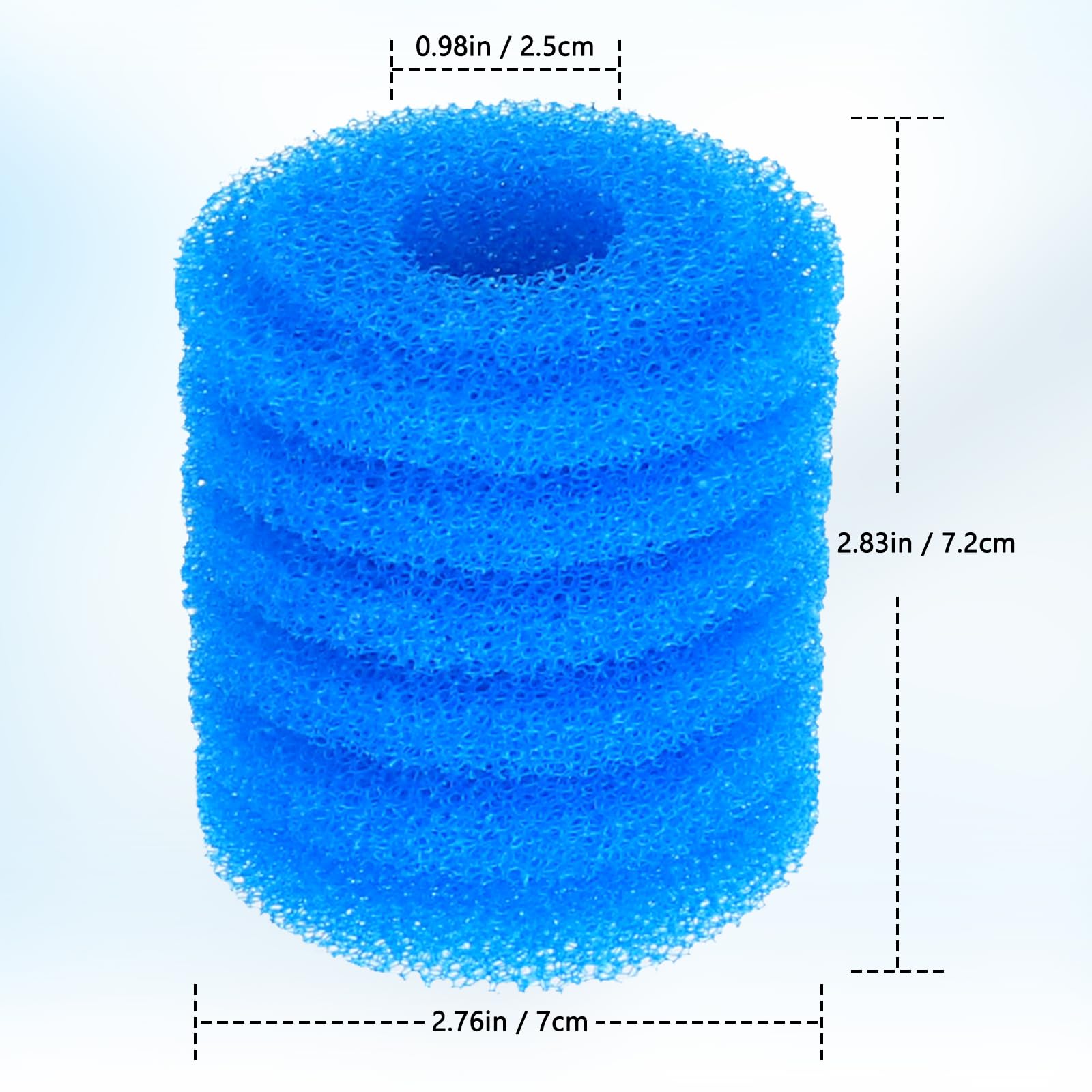 Esponja de filtro biológico para acuarios, paquete de 3, lavable y reutilizable, filtro biológico de repuesto para tanques de peces