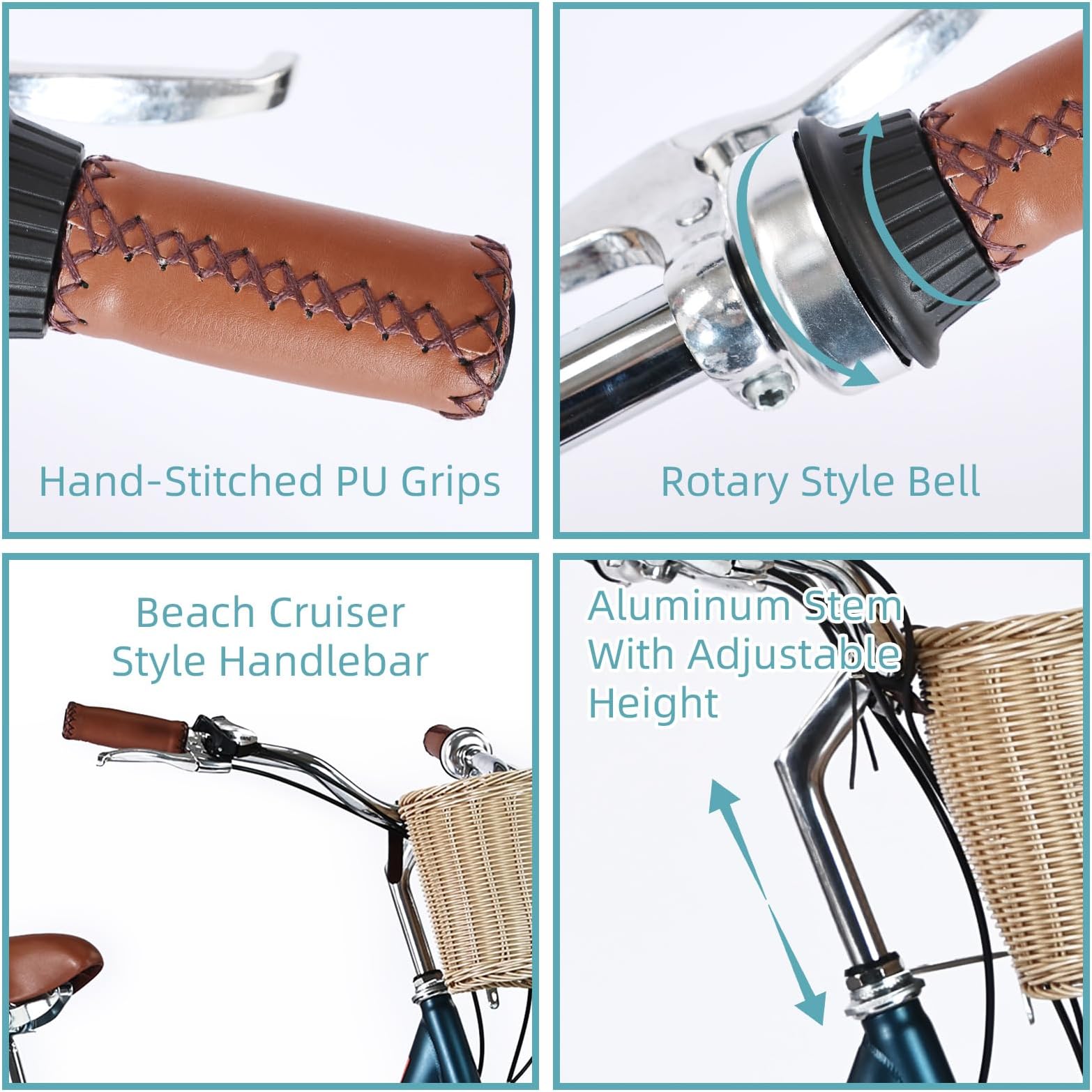 AkiiGer Adult Tricycles for Adults, 7 Speed Adult Trikes, 20/24/26 inch 3 Wheel Bike with Basket, Three-Wheeled Cruiser Bicycles for Women and Men, Without Fenders