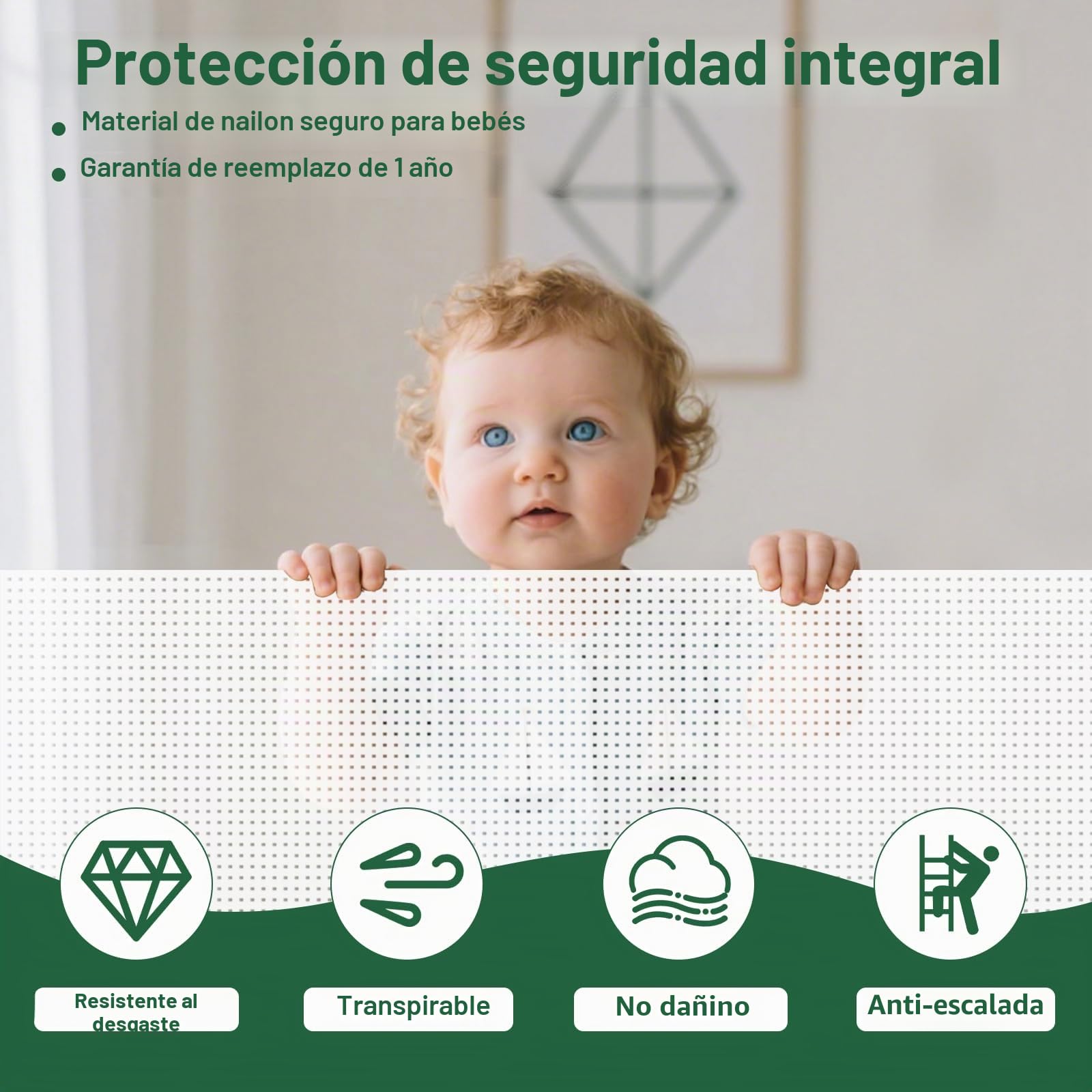 Ycozy Puerta Seguridad Bebé Extensibles 300cm Barrera Seguridad Niños Escalera Retráctil para Escaleras, Pasillos, Interiores y Exteriores