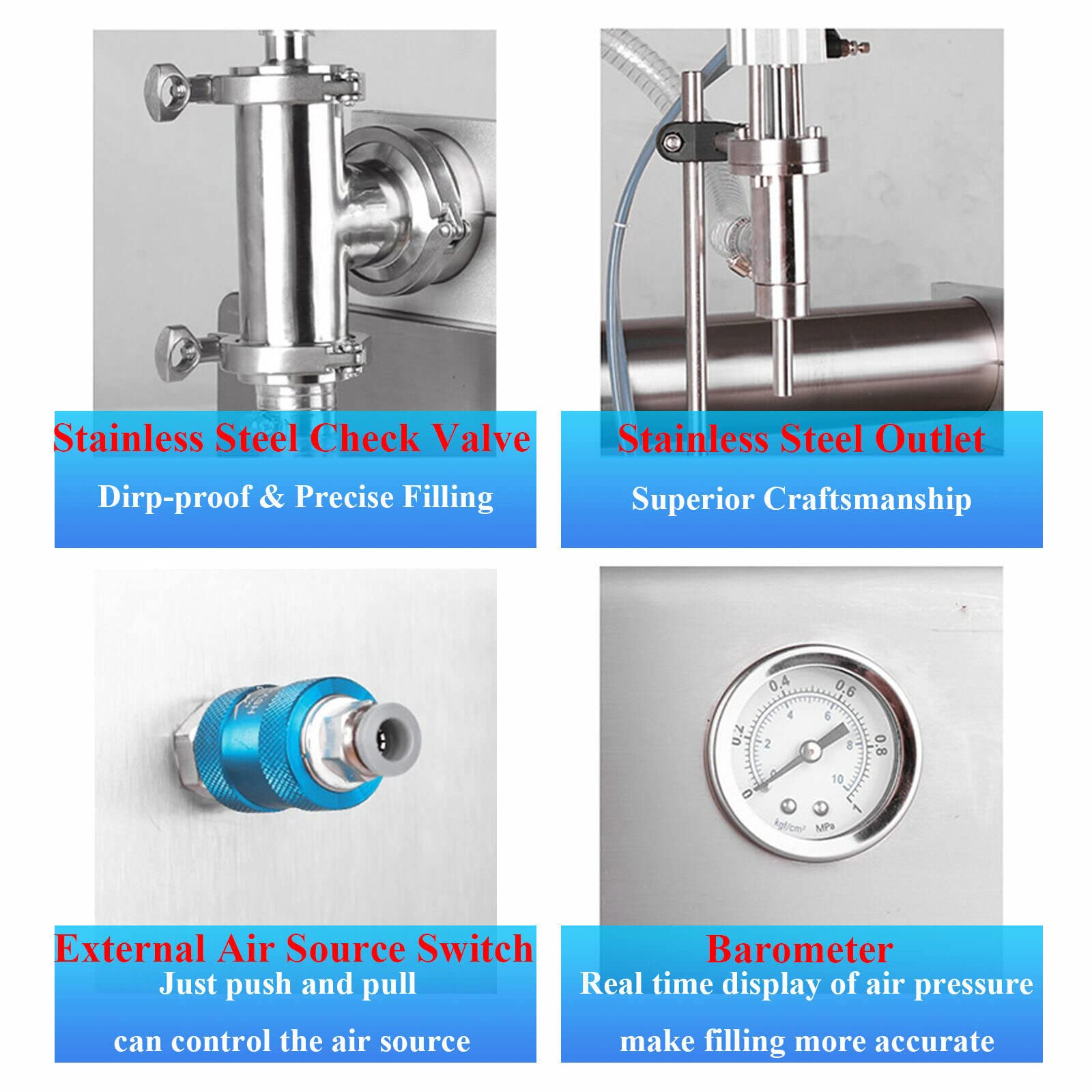 Máquina de llenado líquido neumática máquina de llenado líquido 100-1000ml máquina de llenado líquido máquina de llenado champú aceite perfume máquina de llenado