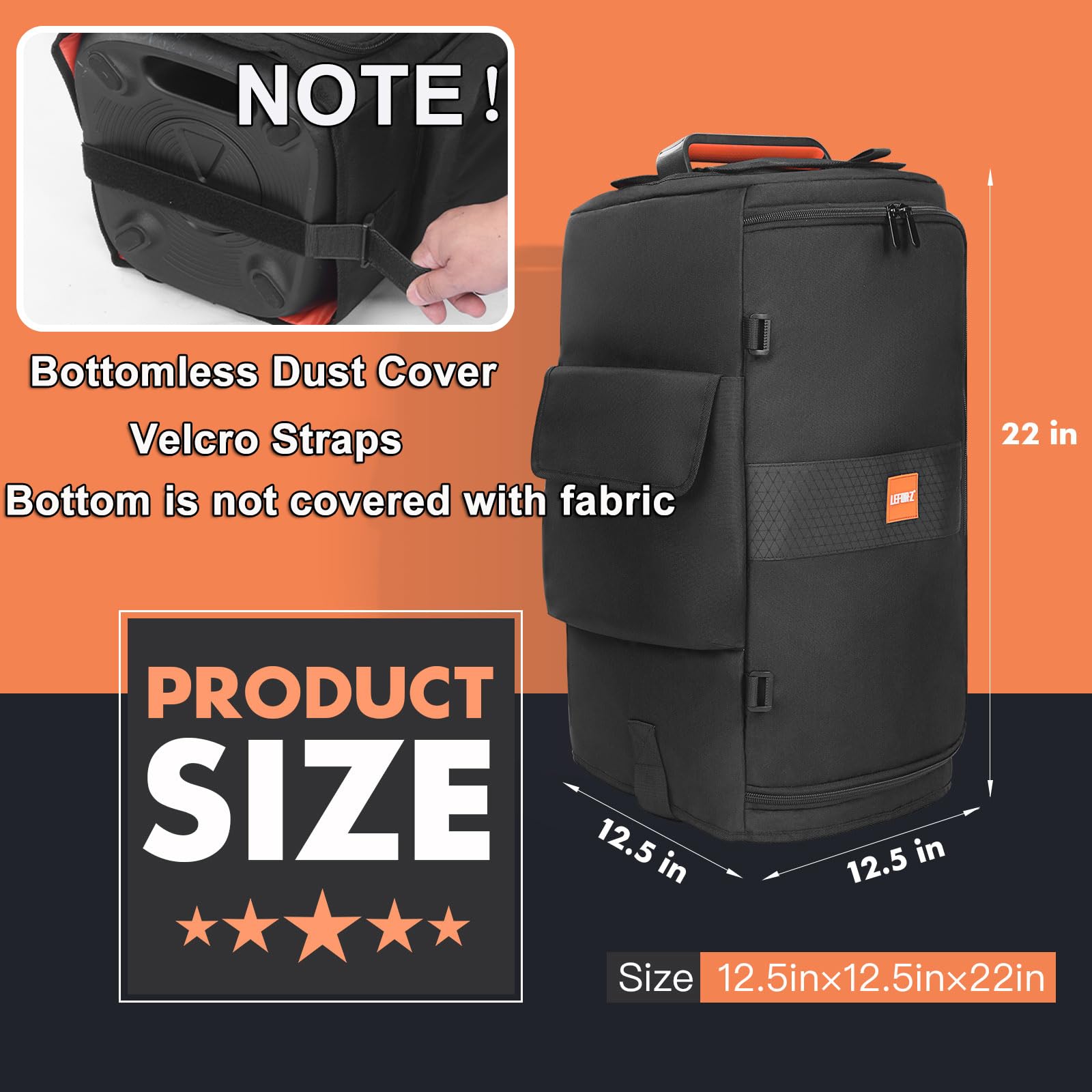 LEFOR·Z Custodia per altoparlanti compatibile con JBL PartyBox 120, custodia antipolvere per altoparlante senza fondo adatta per JBL PartyBox 110 per viaggi all'aperto, solo copertura, senza asta di