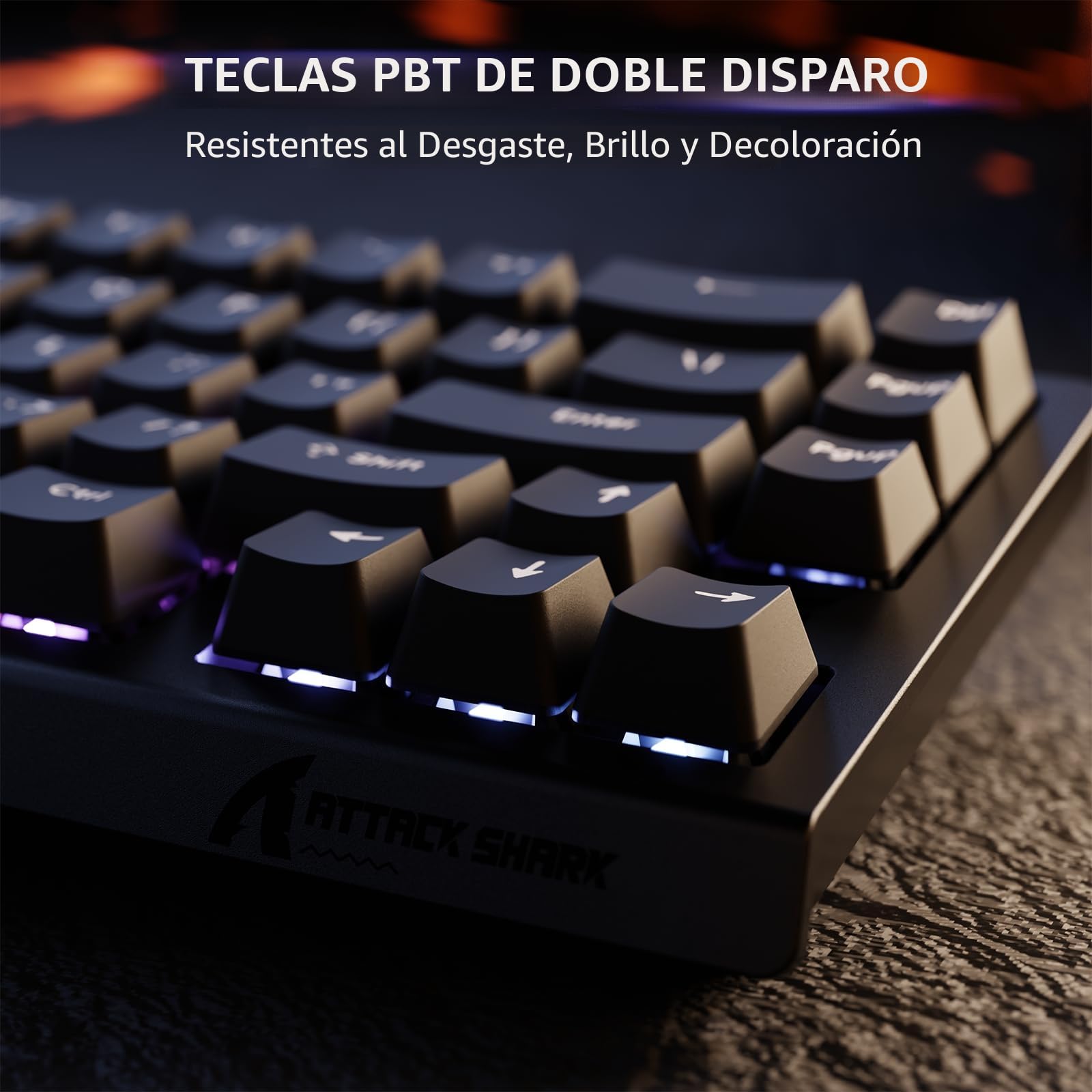 ATTACK SHARK X68 HE Teclado 8000Hz Rapid Trigger, Teclado Gaming RGB con Interruptor Magnético de 60%, Precisión RT de 0,01 mm, Actuación Ajustable, Snap Tap, para PC/Mac, Negroa