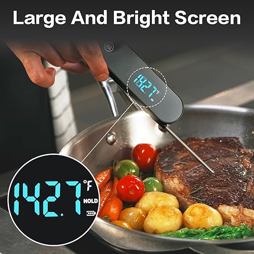 Miniatura 3 de Termómetro digital para carne, termómetro de lectura instantánea de 0.5 segundos para cocinar, termómetro profesional de alimentos para cocinar IP66