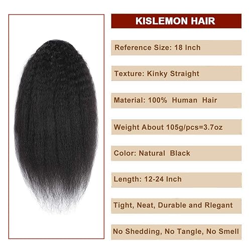 Miniatura 6 de Cola de caballo de cabello humano ondulado de maíz con cordón envolvente, cola de caballo de cabello humano ondulado de maíz, para mujer, color