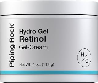 Piping Rock Retinol Cream for Face 4oz | Hydro Gel Moisturizer Reduces Wrinkles, Fine Lines & Age Spots
