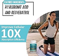 Vista 4 de Cápsulas blandas de glutatión liposomal de 2400 MG, absorción máxima, forma activa reducida de L-glutatión (GSH), con ácido hialurónico