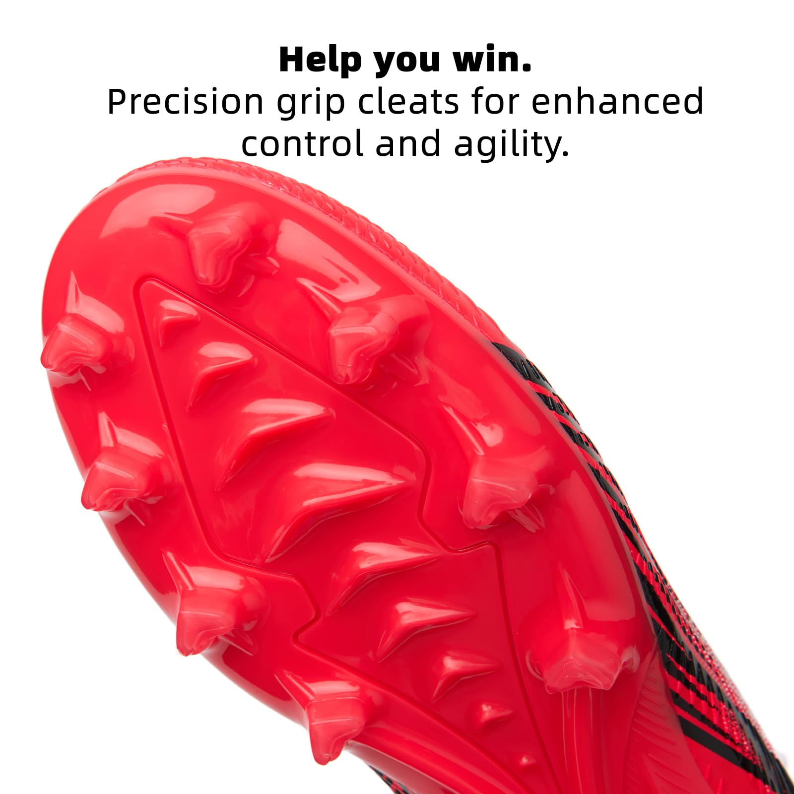 Men's High Top Soccer Shoes FG Long Spikes Adult Football Shoes Lightweight Professional Athletic Training