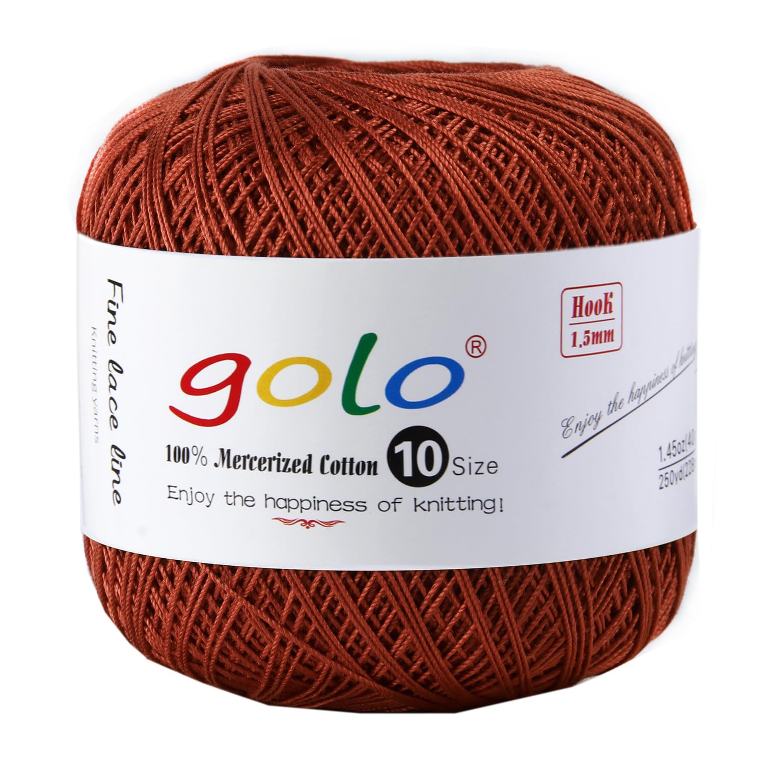 golo Crochet Thread Size 10 Cotton Yarn for Tatting Lace Thread Red Yarn