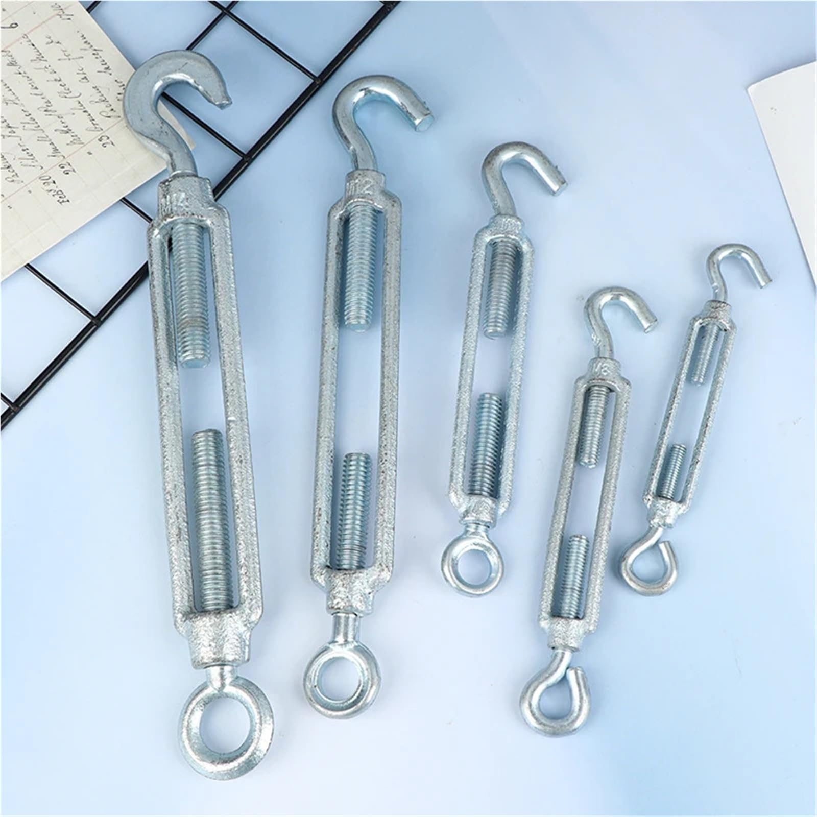 Crochets de gréement chaîne réglables en acier inoxydable, tendeur à œil, dispositif Tension câble métallique, 8 pièces Pour Accessoires Chaîne(M10)