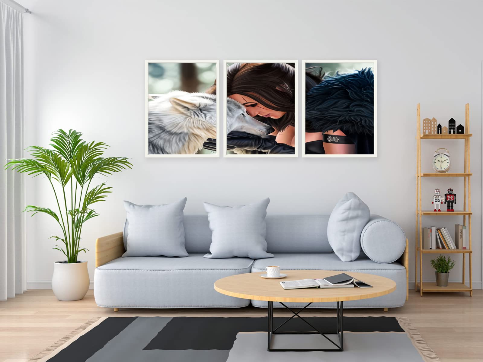 XtremeSkins White Floater Framed Canvas - Wall Decor for Living Room, Bedroom, Office, Hotels, Drawing Room (46in X 27in) - Jessica Nigri 02