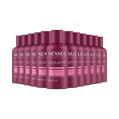 Nexxus Champú sin sulfato para el cabello con ProteinFusion, 12 unidades para champú de color de cabello tratado de color, 3 onzas