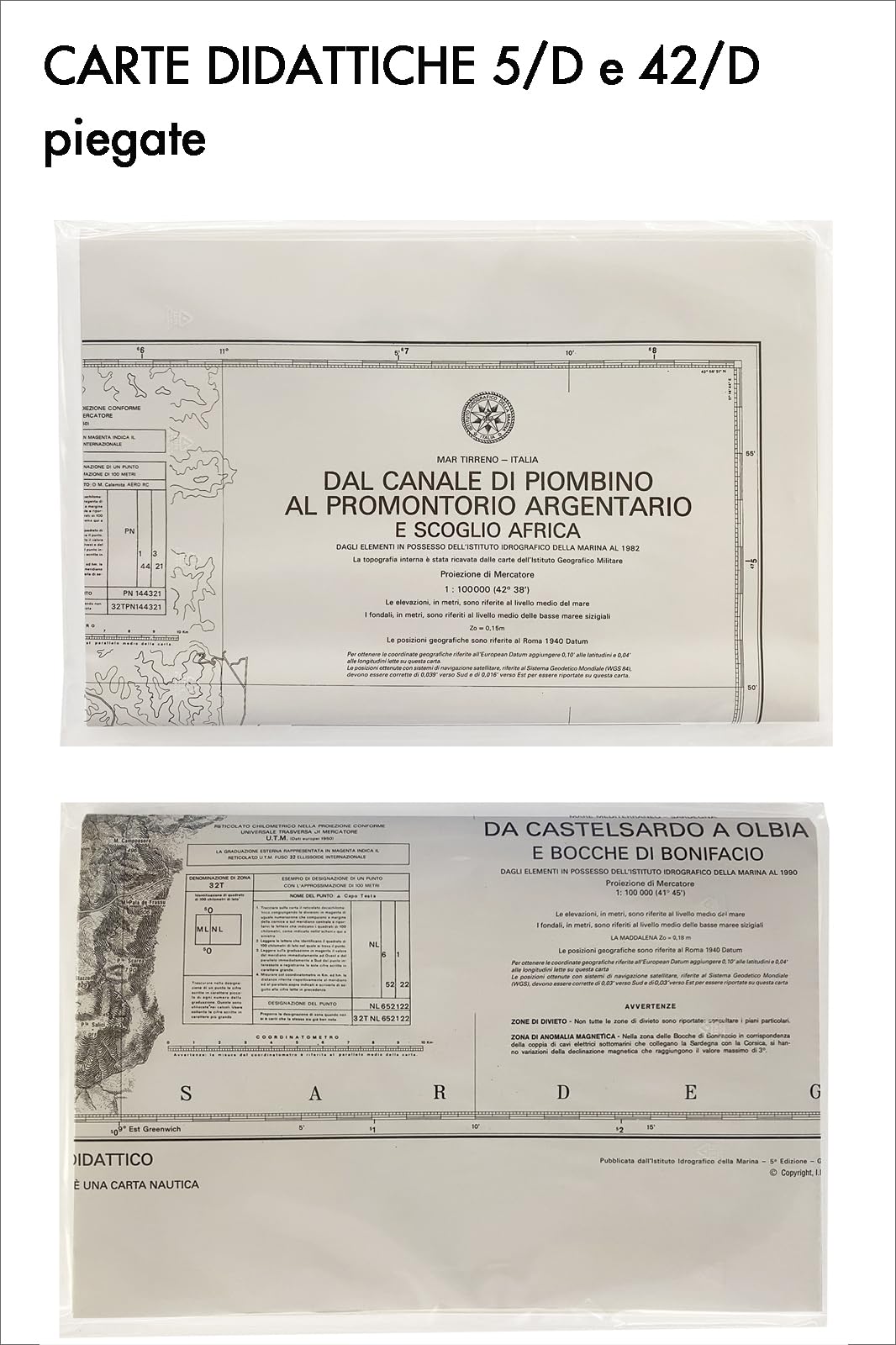 Kit di apprendimento al carteggio Nautico Esercizi sulle Carte 5/D e 42/D Corredo Il Frangente STR 08