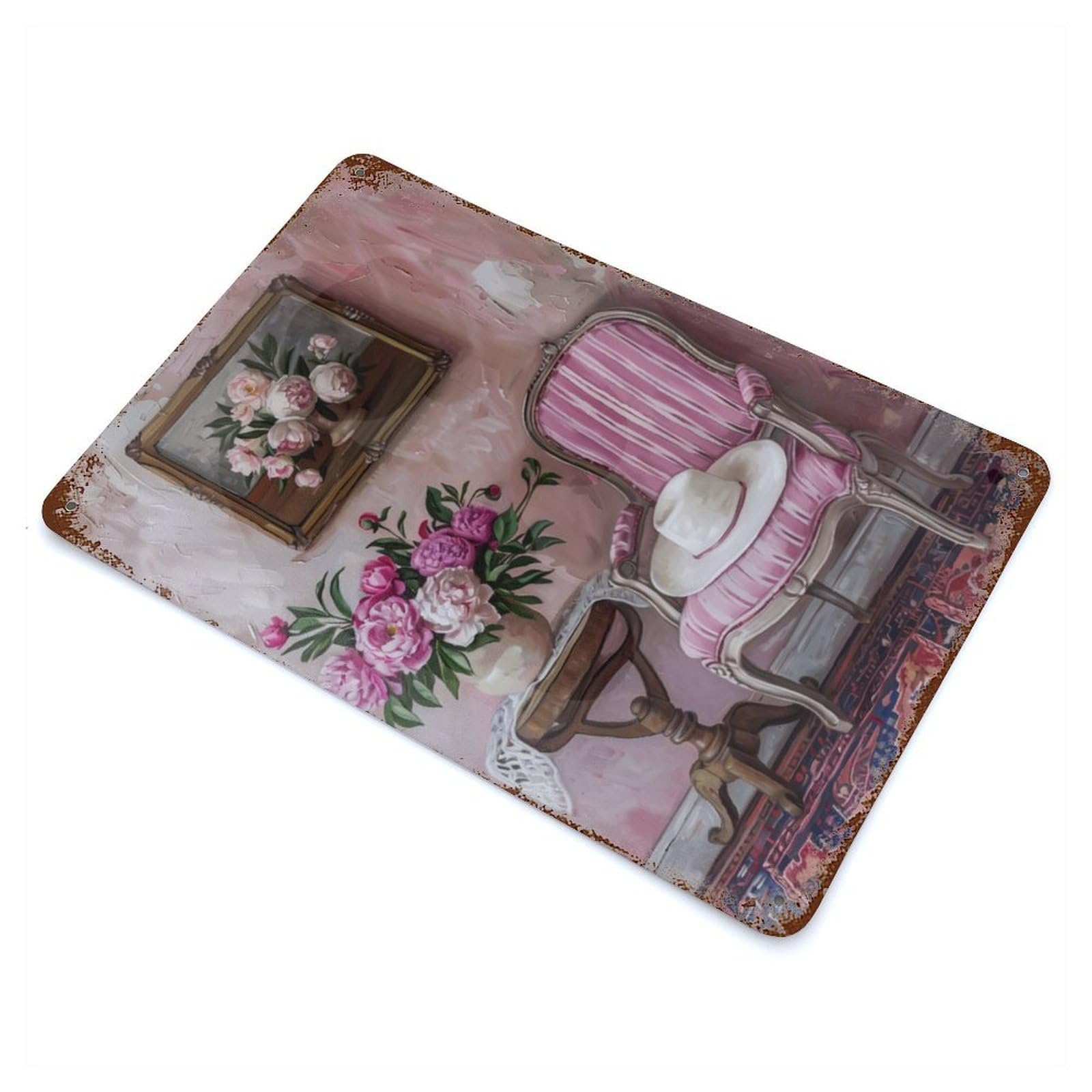 Garage Style Serene Home Decor Decorative Tin Sign 11.8"x7.9", Industrial Home Decor for Bar And Workshop