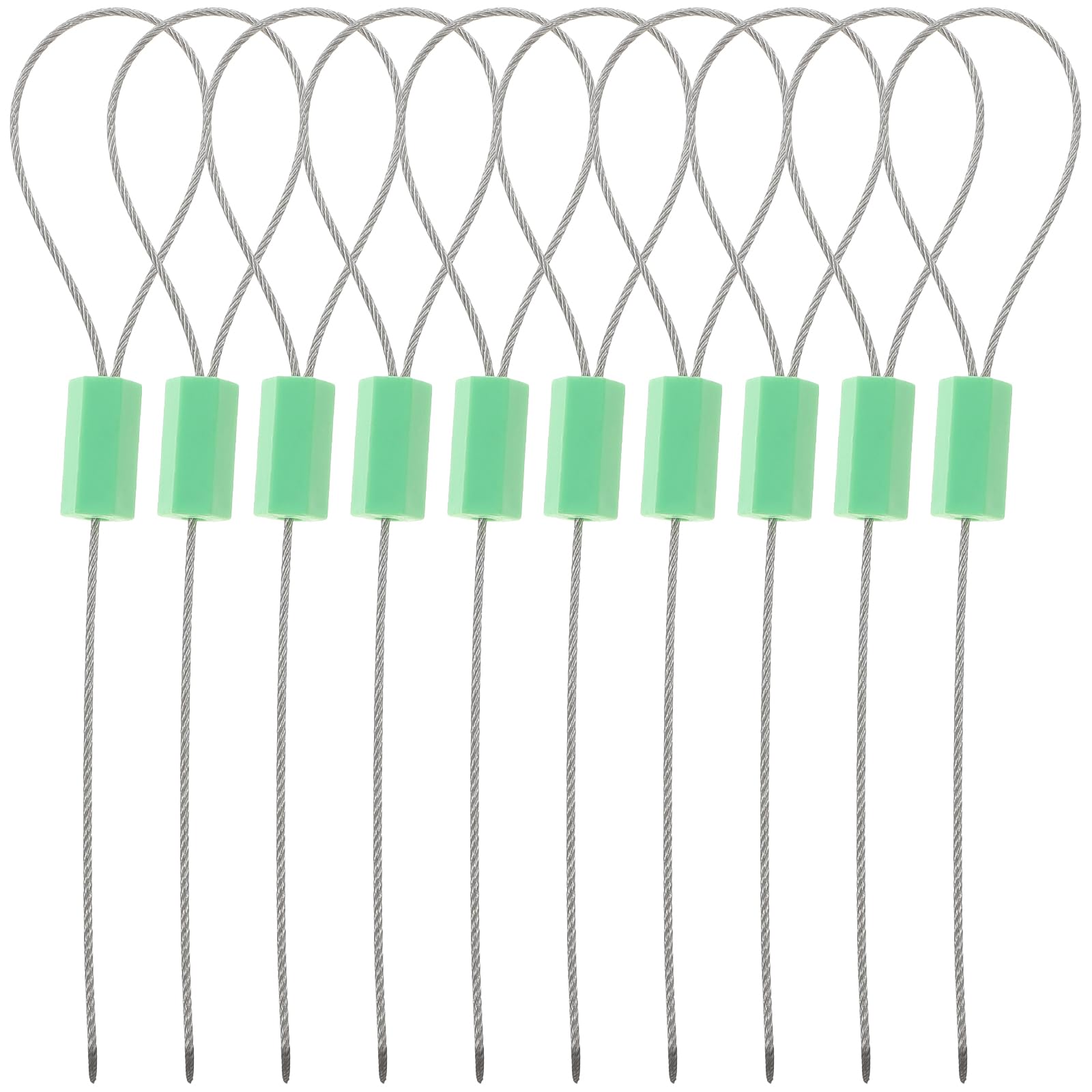 10pcs Security Cable Seals Tamper Self Locking Steel Wire Tags Shipping Containers Trailers Trucks