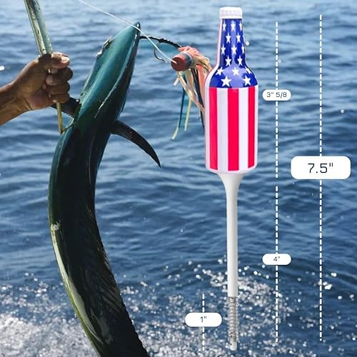 Miniatura 4 de Southern Bell Brands Bandera americana, Estados Unidos, flotadores de botella, Bobber de pesca, paquete de 3, Bobber de botella, aparejos de pesca,