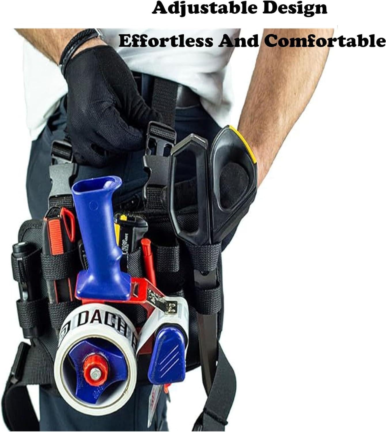 Cintura Porta Attrezzi Da Gamba - Marsupio Per Artigiani, Elettricisti E Falegnami Con 8 Anelli Per Utensili - Foto 10