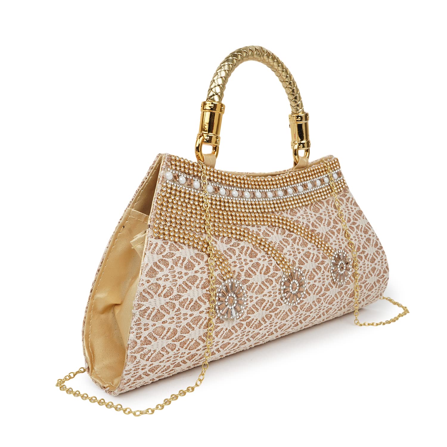 PU Stylish Unique Fashionable Fancy Design Clutch Gold Chain Strap Crossbody Bag For Women-image-36