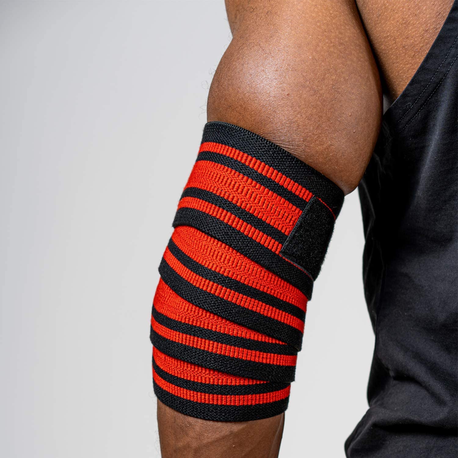 Leosportz� Elbow Support for Gym - Elbow Brace for Men Women Workout | Elbow Compression Sleeves with Straps for Tendonitis Pain Relief, Tennis, Volleyball, Cricket - Elbow Band (Red-Black) 3