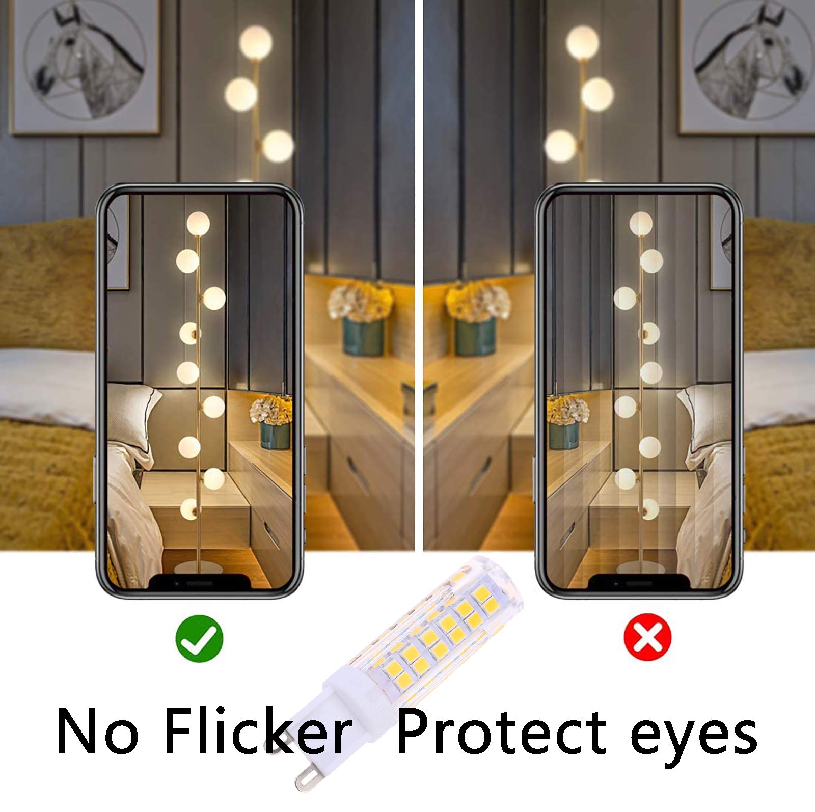 Żarówka LED, żarówka LED G9, 10 W odpowiednik 100 W G9 Halogen, 1000 LM, naturalna biel 4000K, nie regulowana, kąt 360 stopni, AC100-240V Opakowanie 4