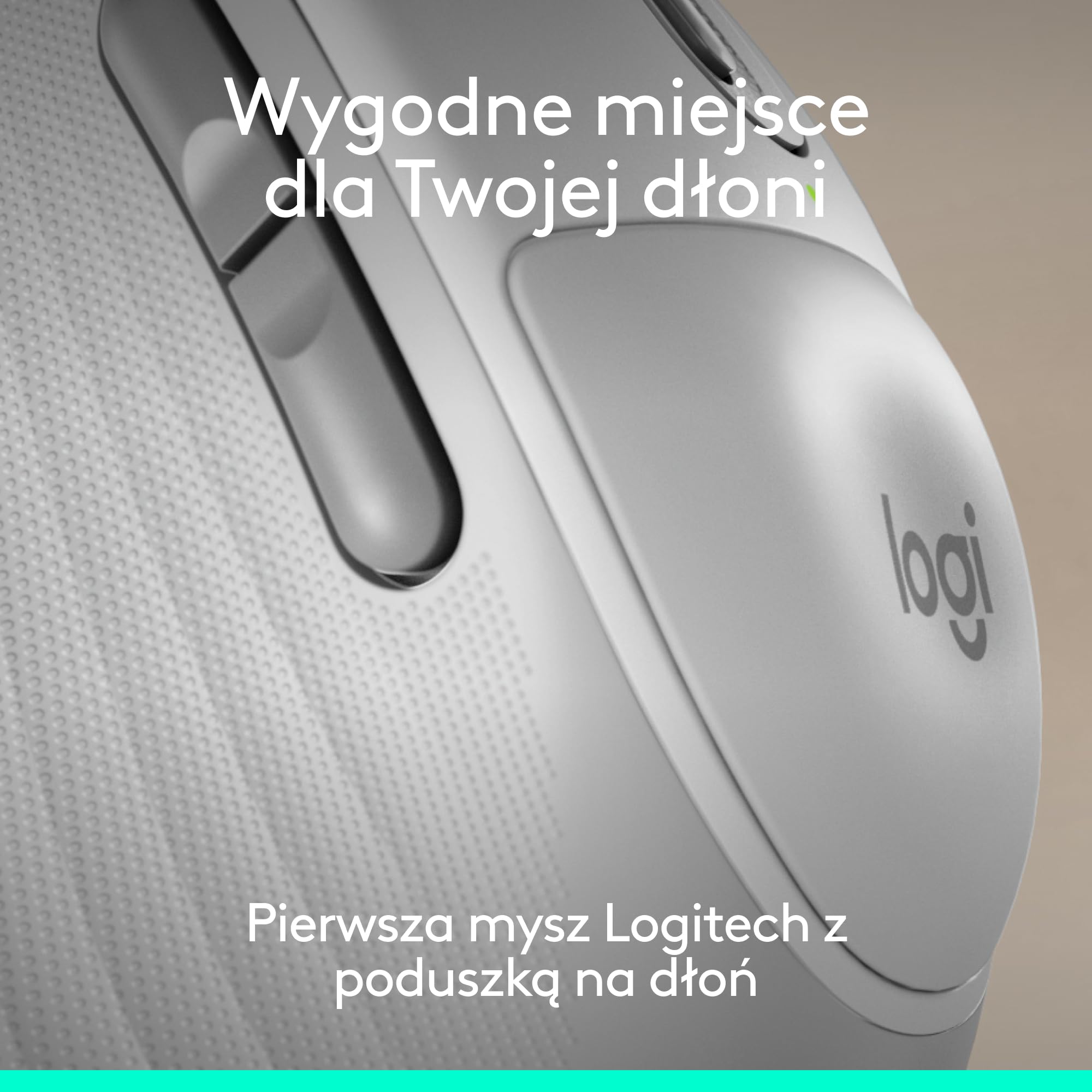 Logitech Signature Comfort Plus M850 L, bezprzewodowa mysz, mysz Bluetooth z poduszką na dłoń, bezdźwięcznymi kliknięciami, 24-miesięczną baterią, konfigurowalnymi przyciskami,Windows,Mac, iPad -Biały