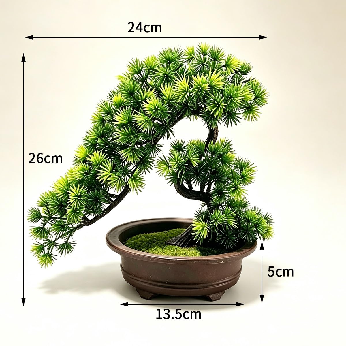 Mini Faux Arbre Artificiel Bonsaï Pin Bienvenue, Plantes Artificielles