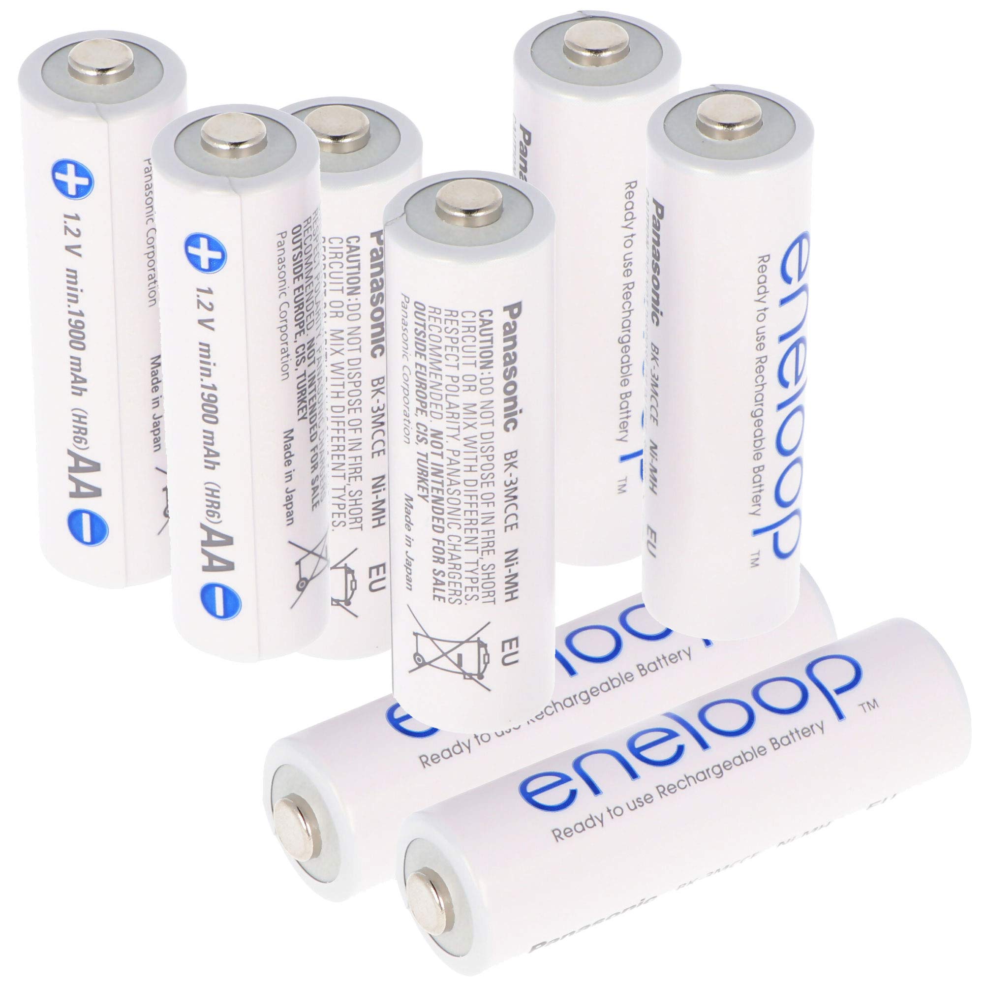 AkkuShop Jeu de 8 piles Sanyo HR-3UTGA eneloop Mignon/AA 2000mAh + boîtier AccuCell Safe
