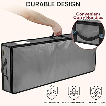 Christmas Wrapping Paper Organizer Storage, Tear-Resistant Polythene