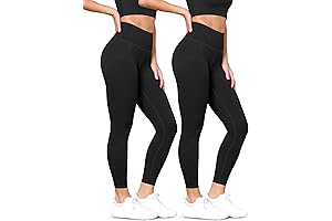 ODLEX 2-Pack High Waist 7/8 Length Workout Leggings for Women