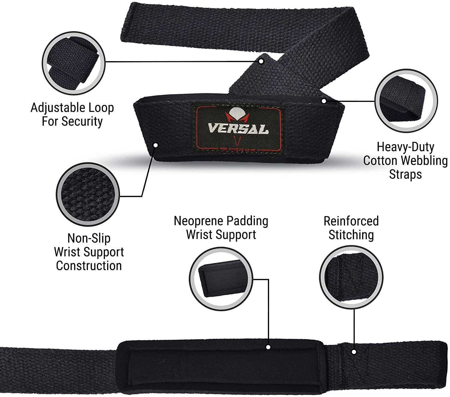 TrySalar Sangles D'haltérophilie Robustes En Coton Rembourré En Néoprène De 5 Mm Pour Haltérophilie, Haltérophilie, Exercices De Fitness, Entraînement Pour Homme Et Femme