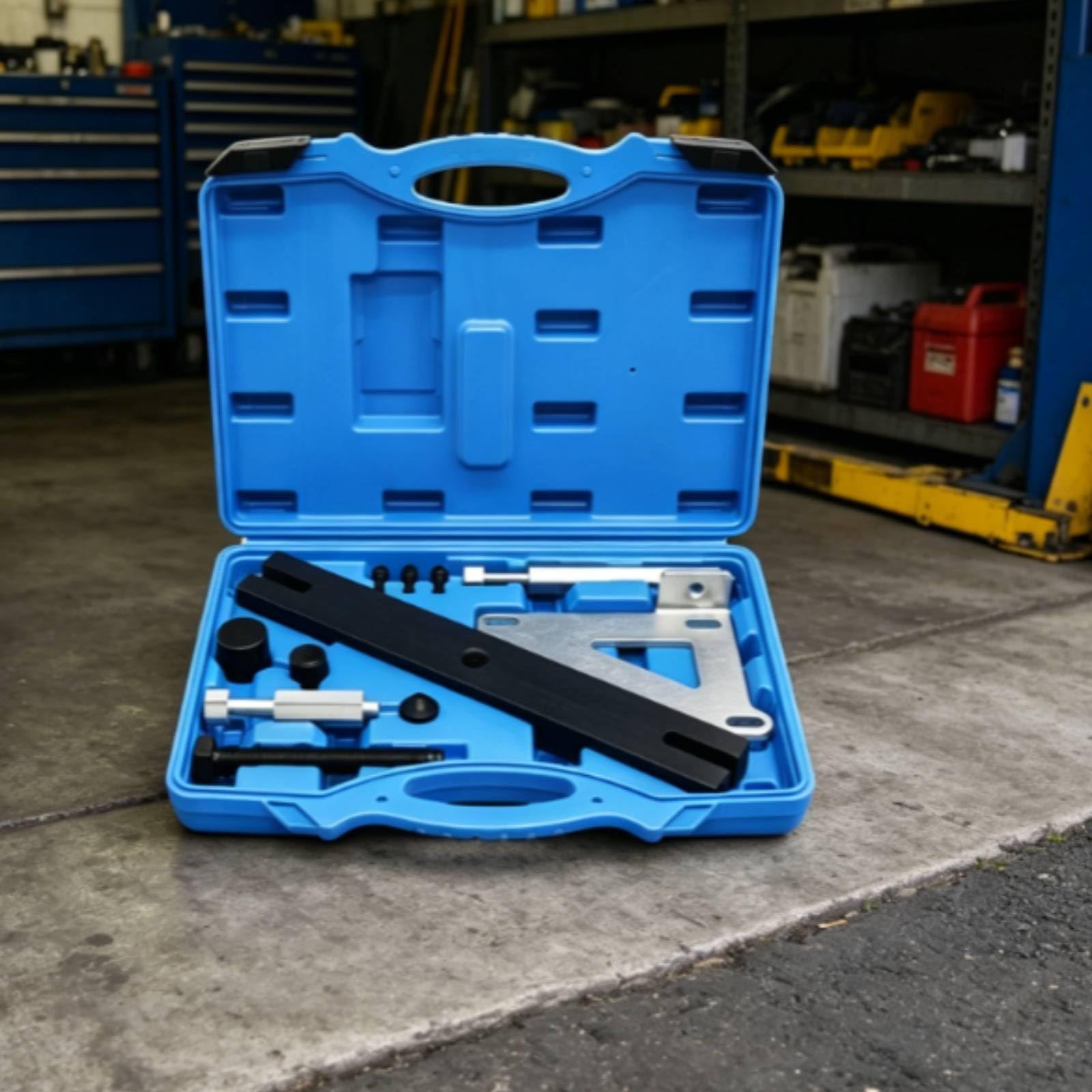 Qianly Kit de Transmisiones Herramienta Twinclutch Juego Automotriz Set Profesional con Barra Varilla Adaptadores y Estuche Moldeado de Acero Cromo Adecuado