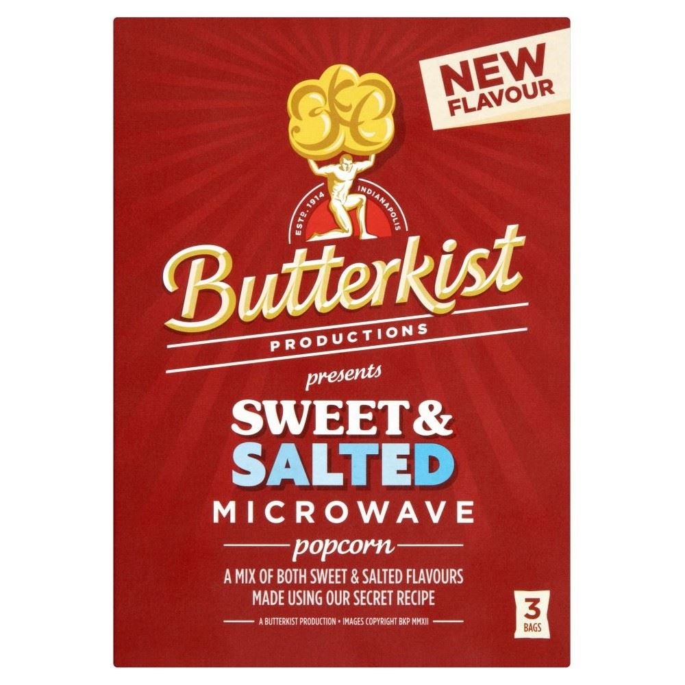 Butterkist Popcorn A Microonde - Dolce E Salata (3 Per Confezione - 270g) (Confezione da 6)