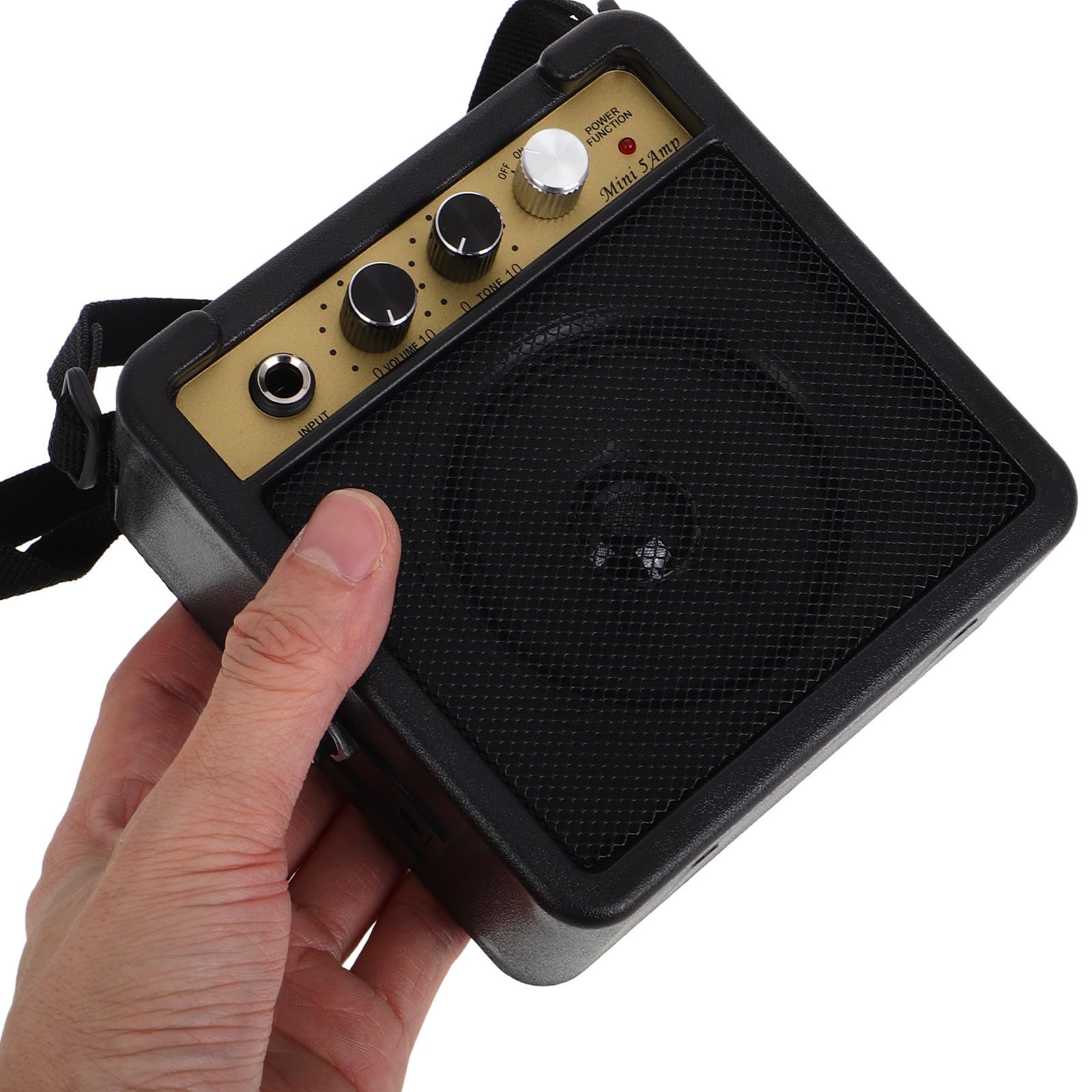 HEMOTON Mini Amplificatore per Chitarra Elettrica da 5w Compatto e Portatile Connettività Versatile in Plastico e Metallo per Esercitazioni Musicali