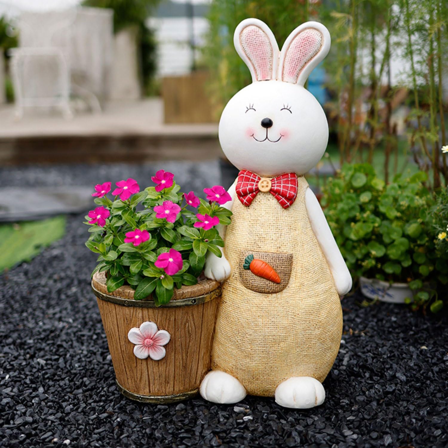 DFGHNBVC Cute Rabbit Plant Pots, Cute Unique Succulent Planters With Drainage, MgO Creative Shape Flower Planters Pots For Indoor Plants, Garden Plant Pots Indoor Outdoor,Funny Home Decor