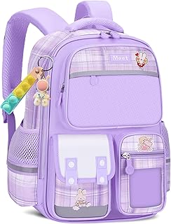 Amythe Mochila Escolar Niña Primaria, 2025 Mochila para Niñas Kawaii con Colgante 6 a 12 Años, Mochilas Escolares Chica Er...
