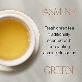 Rishi Tea Jasmine Organic Chinese Green Sachet Tea Bags, Caffeinated, 15ct