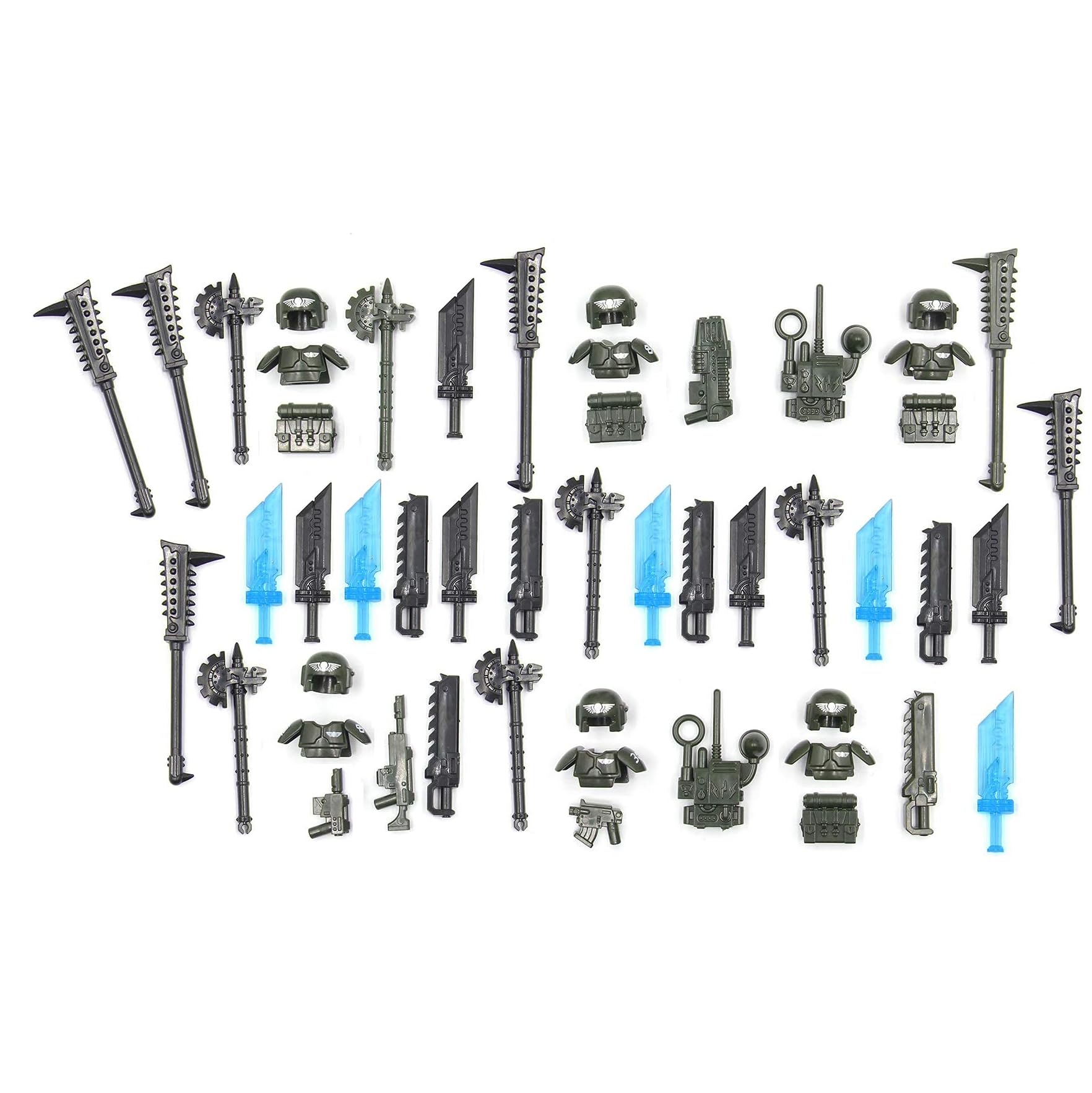 Warhammer 40K Armor and Weapons of imperial guard compatible with legos figure