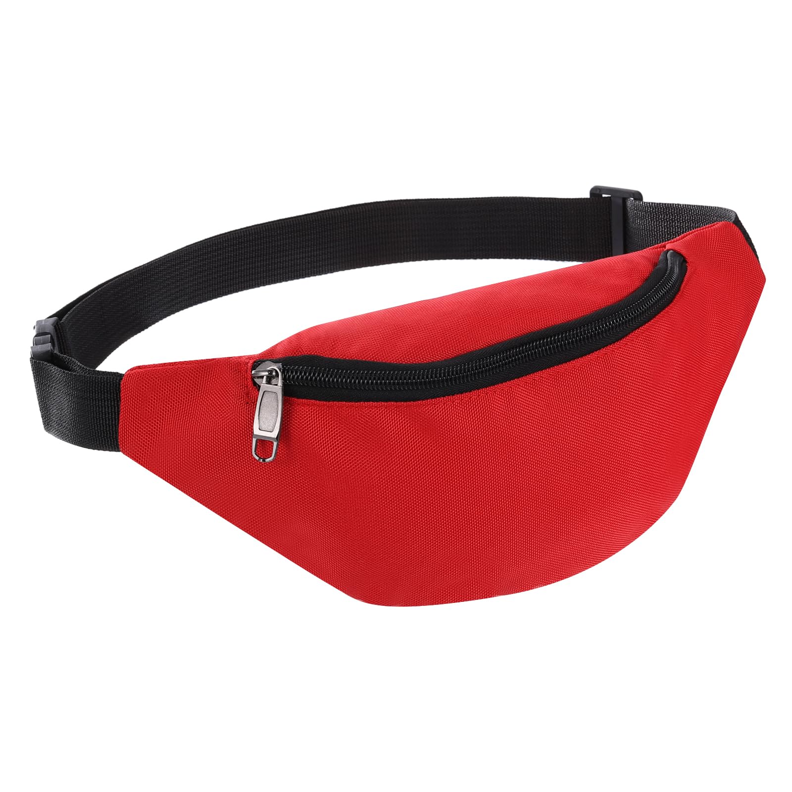 PATIKIL Fanny Pack, Belt Bag Crossbody Waist Bag with Adjustable Strap for Women Men Travel Running Hiking, Red