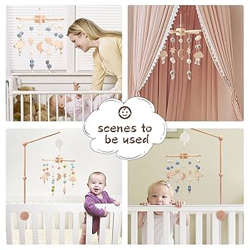 ベッドメリー＆木製アーム　気球　雲　おしゃれ 楽天市場】【送料無料】Mamimami Home ベッドメリー アーム