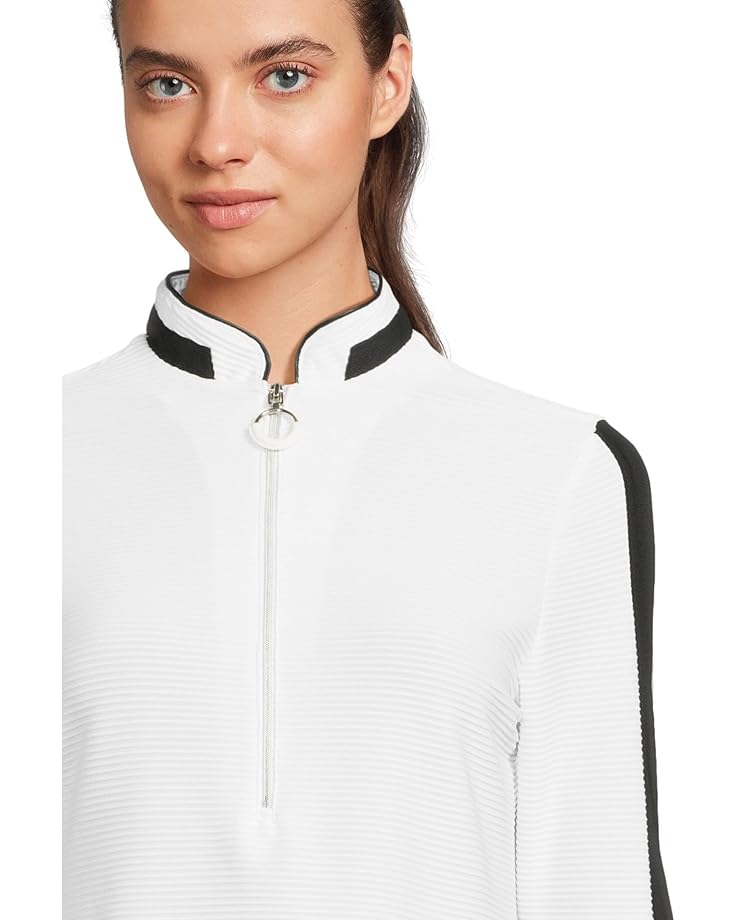 Jamie Sadock Textured Ottoman 3/4 Sleeve 1/4 Zip Top - #4 of 5