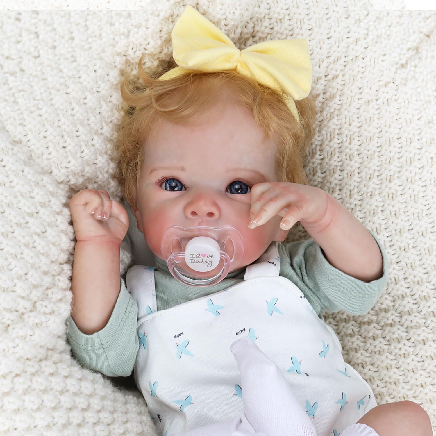 Lebensecht Reborn Baby 18 zoll 45cm Reborn Puppen Lebensecht Weiche Silikonpuppe Handgefertigt Neugeborenes Baby Jungen & Mädchen Spielzeug Geschenk Babypuppen Mit Puppen-Zubehör