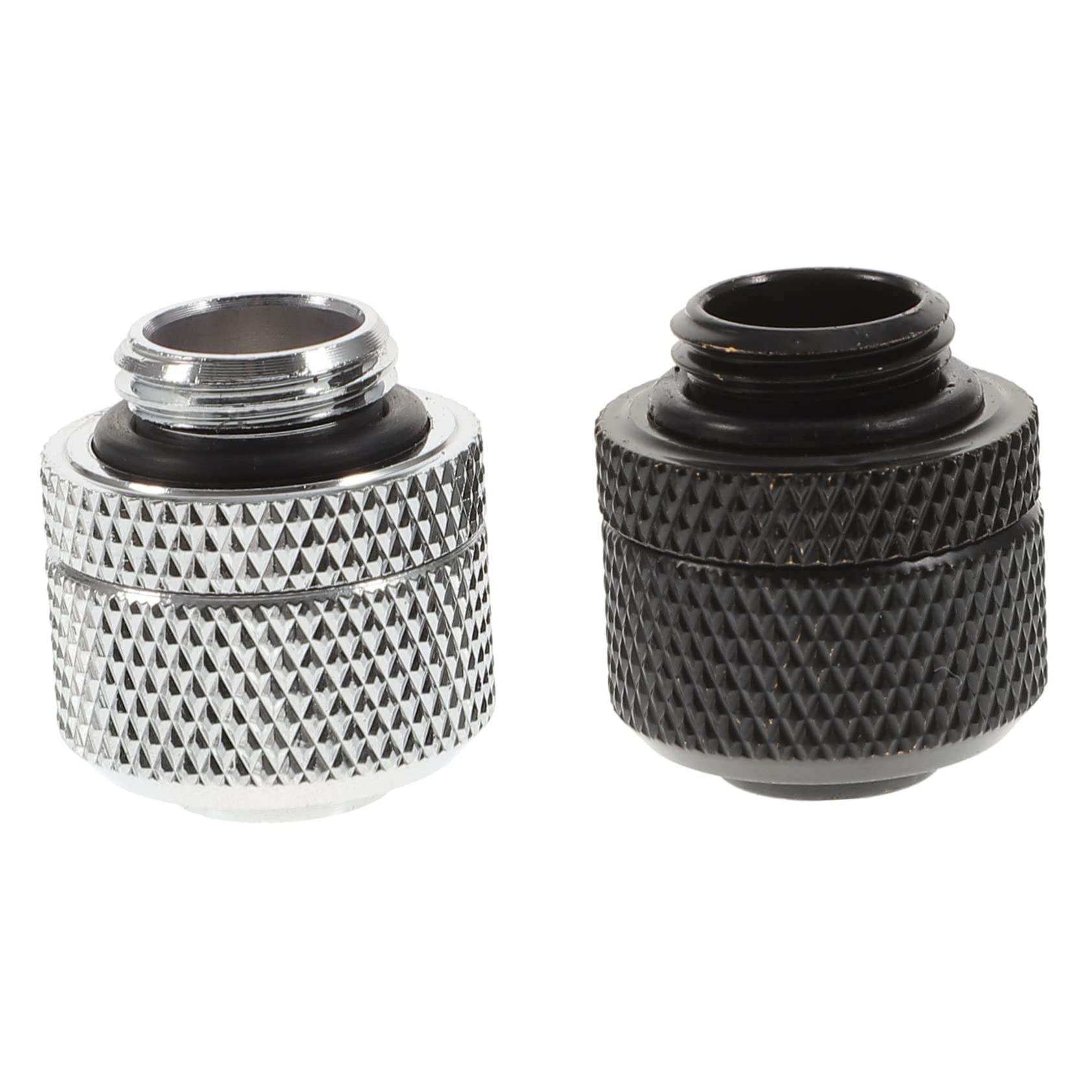 SEWACC 2pcs Compression Fittings for Pc Water Cooling System Connectors -Plated for Liquid Cooling Tube Extensions and Connections