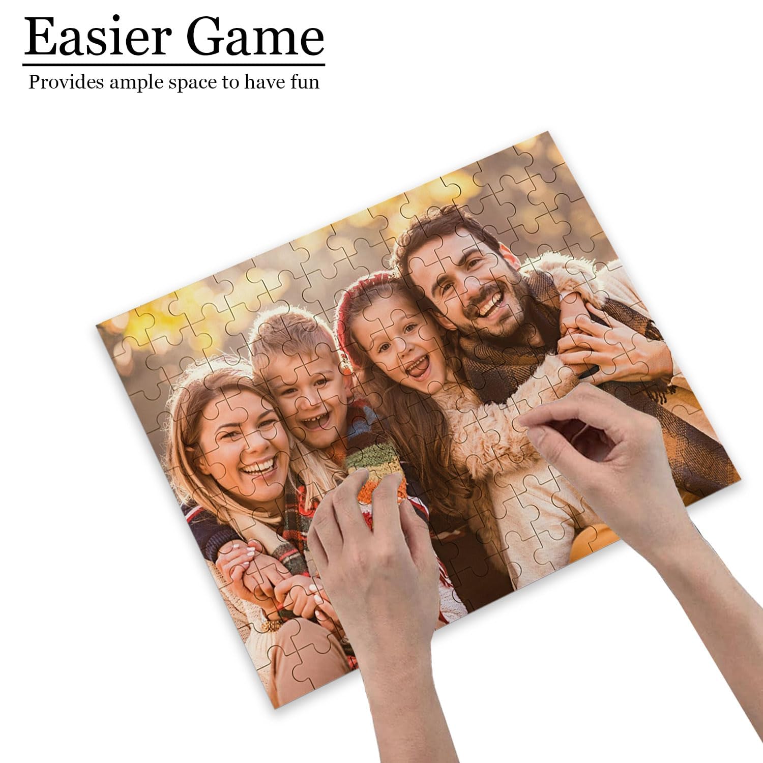 Custom Puzzle, Customize Puzzles from Photos with 120/200/300/500/1000/1500 Pieces, Personalized Wooden Jigsaw Puzzle Gifts for Family, Adults, Halloween, Christmas